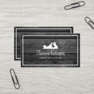 Professional Construction and Carpenter Wood Plane Business Card