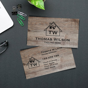 Professional Construction Handyman Carpenter Tools Business Card