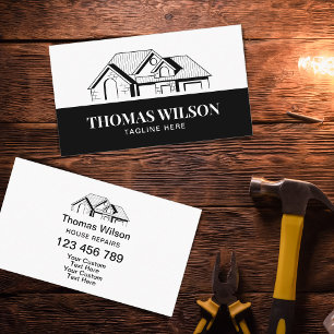 Professional Construction Handyman Carpenter Tools Business Card