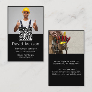 Professional Construction Handyman Carpenter Tools Business Card