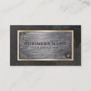 Professional Construction Metallic Business Card