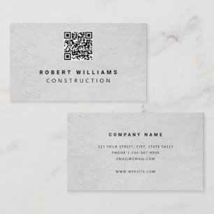 Professional Construction QR Code Business Card