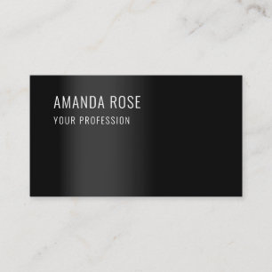 Professional Consulting Minimalism Elegant Black Business Card
