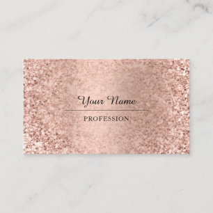 Professional Consulting Modern  Rose Glitter Business Card