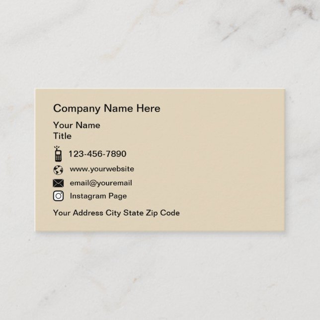 Professional Contact  Layout Business Card (Front)
