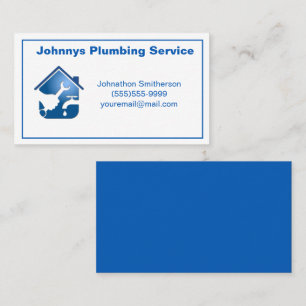Professional Contractor Plumbing Service Business Card