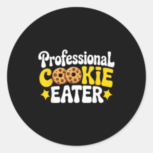 Professional Cookie Eater Cookie Lover Chocolate C Classic Round Sticker