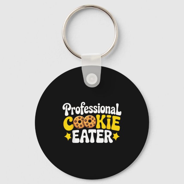 Professional Cookie Eater Cookie Lover Chocolate C Key Ring (Front)