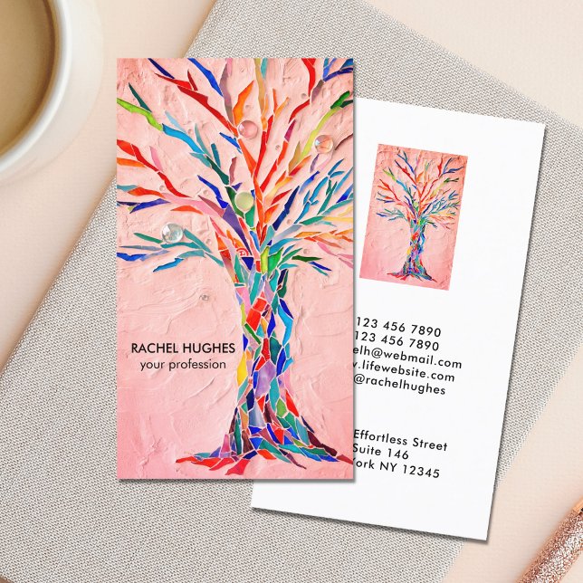 Professional Coral Tree Business Card (Creator Uploaded)