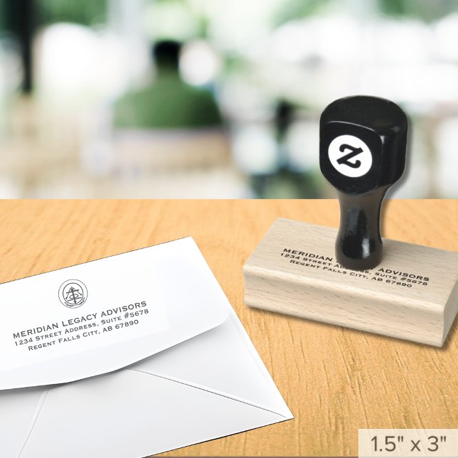 Professional Corporate Business Logo Address Rubber Stamp (Creator Uploaded)