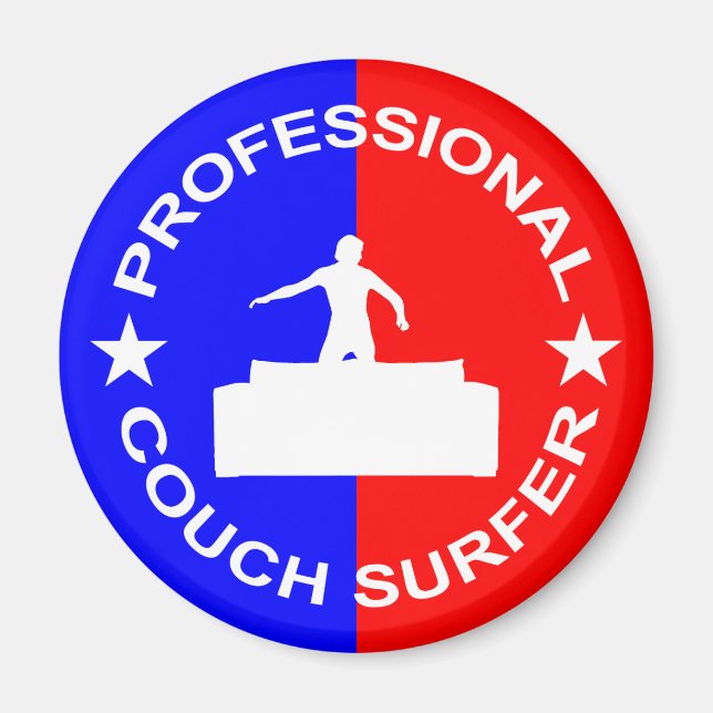 Professional Couch Surfer Magnet (Front)