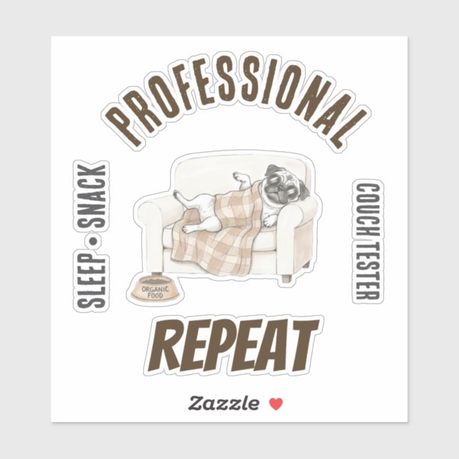 Professional Couch Tester – Cozy Paws Collection (Sheet)