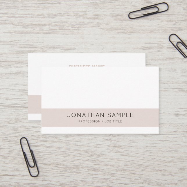 Professional Creative Design Company Modern Plain Business Card (Front/Back In Situ)