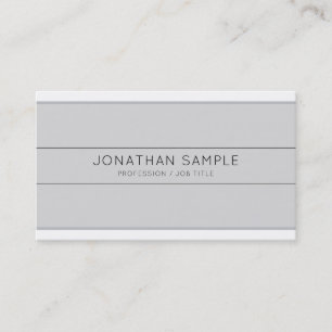 Professional Creative Design Grey Plain Trendy Business Card