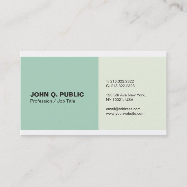 Professional Creative Modern Elegant Design Business Card (Front)