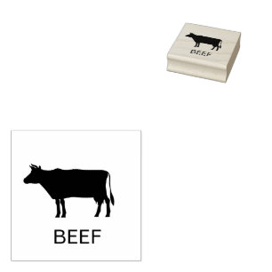 Professional Custom Beef Wedding Meal Choice Rubber Stamp