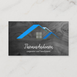 Professional Custom Black Building Construction Business Card