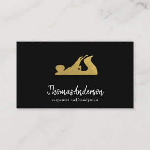 Professional Custom Black Building Construction Business Card