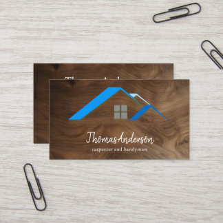 Professional Custom Black Building Construction Business Card