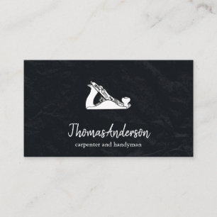 Professional Custom Black Building Construction Business Card