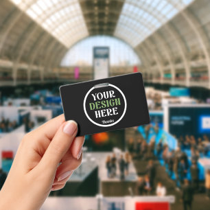 Professional Custom Black QR Code Networking Card ID Badge