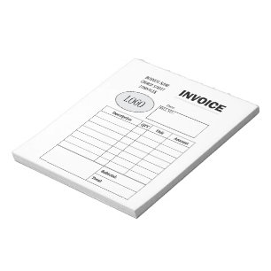 Professional custom business invoice notepad
