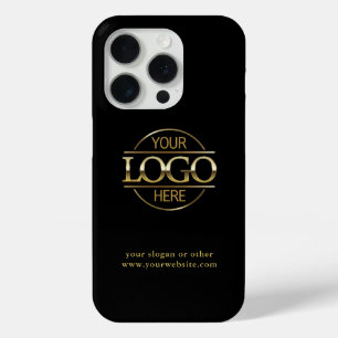 Professional Custom Business Logo   Black Minimal iPhone 15 Pro Case