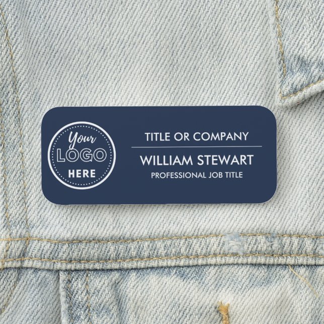 Professional Custom business logo Employee Staff Name Tag (Creator Uploaded)