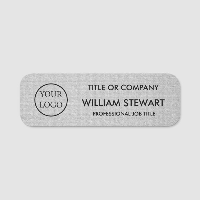 Professional Custom business logo Employee Staff Name Tag (Front)