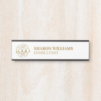 Professional Custom Business Logo Job Title White