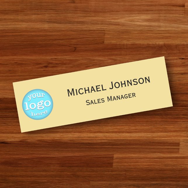 Professional Custom Business Logo Modern Employee Name Tag (Professional Custom Business Logo Modern Employee Name Tag)