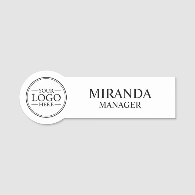 Professional Custom Business Logo Name Tag (Front)