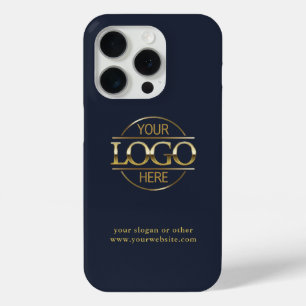 Professional Custom Business Logo   Navy Blue iPhone 15 Pro Case