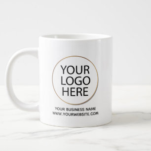 Professional Custom Company   Business Logo Text   Large Coffee Mug