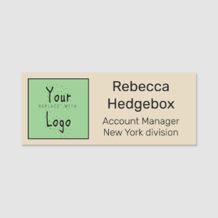 Professional Custom Company Logo and Text Name Tag