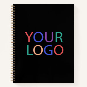 Professional Custom Company Logo Business Black Notebook