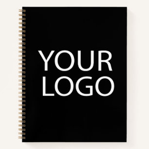 Professional Custom Company Logo Business Black Notebook