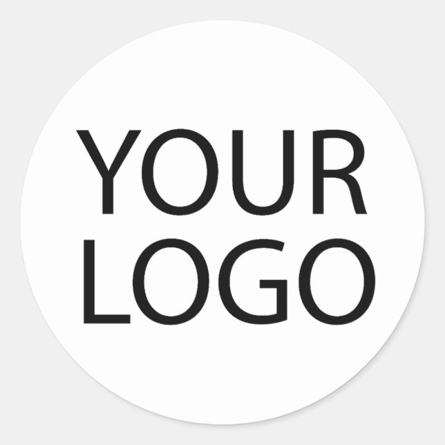 Professional Custom Company Logo Business White Classic Round Sticker (Front)