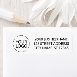 Professional Custom Company Logo Business White Return Address Label