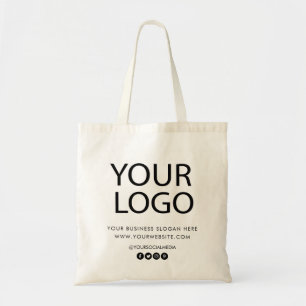 Professional Custom Company Logo text Business  Tote Bag
