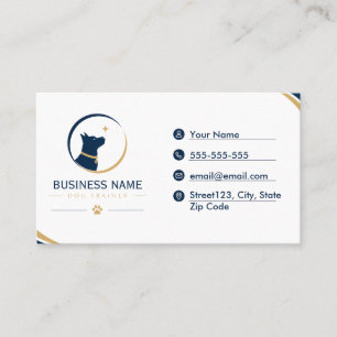 Professional Custom Dog Trainer Business Card