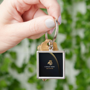 Professional Custom Elegant Lion Logo Key Ring