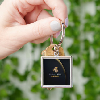 Professional Custom Elegant Lion Logo Key Ring