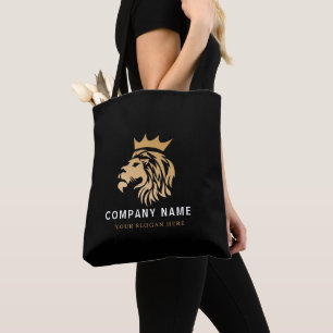 Professional Custom Elegant Lion Logo Tote Bag