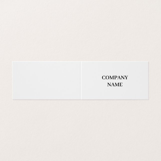 Professional Custom Horizontal Book Fold Folded Business Card (Outside Unfolded)