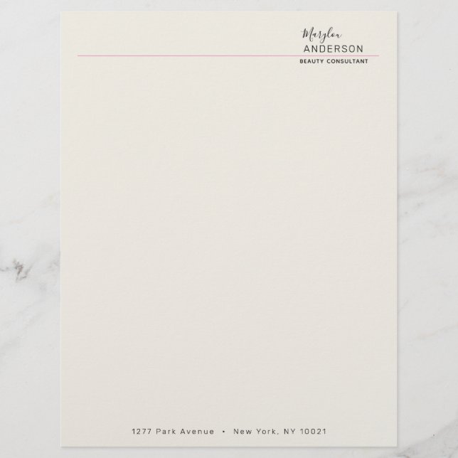 Professional - custom letterhead (Front)