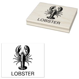 Professional Custom Lobster Wedding Meal Choice   Rubber Stamp