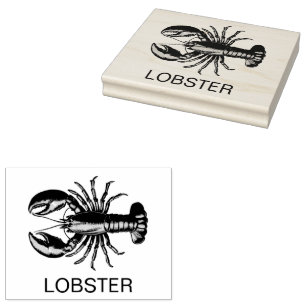 Professional Custom Lobster Wedding Meal Choice   Rubber Stamp