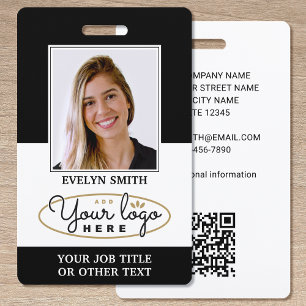 Professional Custom Logo ID Security Black ID Badge