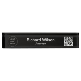 Professional Custom Logo QR Code  Nameplate